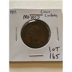 1955 Mexico Cinco Centavos Nice Early Coin