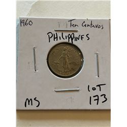 1960 Philippines 10 Centavos MS High Grade