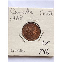 1968 Canada 1 Cent in UNC High Grade