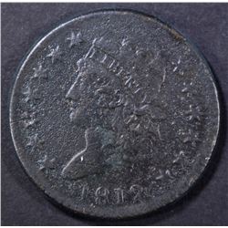 1812 LARGE CENT, F/VF corrosion