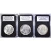 Image 1 : LOT OF 3 UNC MORGAN DOLLARS:
