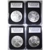 Image 1 : 1986, 1996, 2001 & 2005 UNC AMERICAN SILVER EAGLES