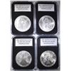 Image 2 : 1986, 1996, 2001 & 2005 UNC AMERICAN SILVER EAGLES