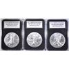 Image 1 : 2015, 2017 & 2018 UNC AMERICAN SILVER EAGLES