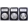 Image 2 : 2015, 2017 & 2018 UNC AMERICAN SILVER EAGLES