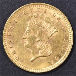 1857 $1 GOLD INDIAN PRINCESS  CH UNC