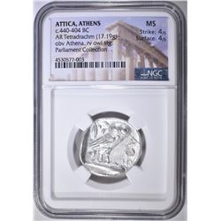 440-404 BC TETRADRACHM  ATTICA, ATHENS