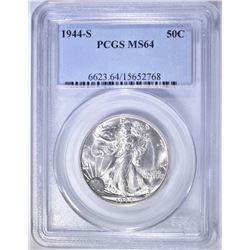 1944-S WALKING LIBERTY HALF DOLLAR   PCGS MS-64