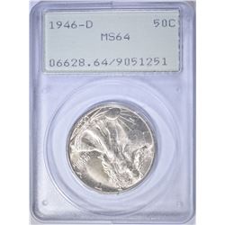 1946-D WALKING LIBERTY HALF DOLLAR  PCGS  MS-64