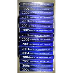 2-EACH 1999-2006 U.S. PROOF SETS IN ORIG PACKAGING