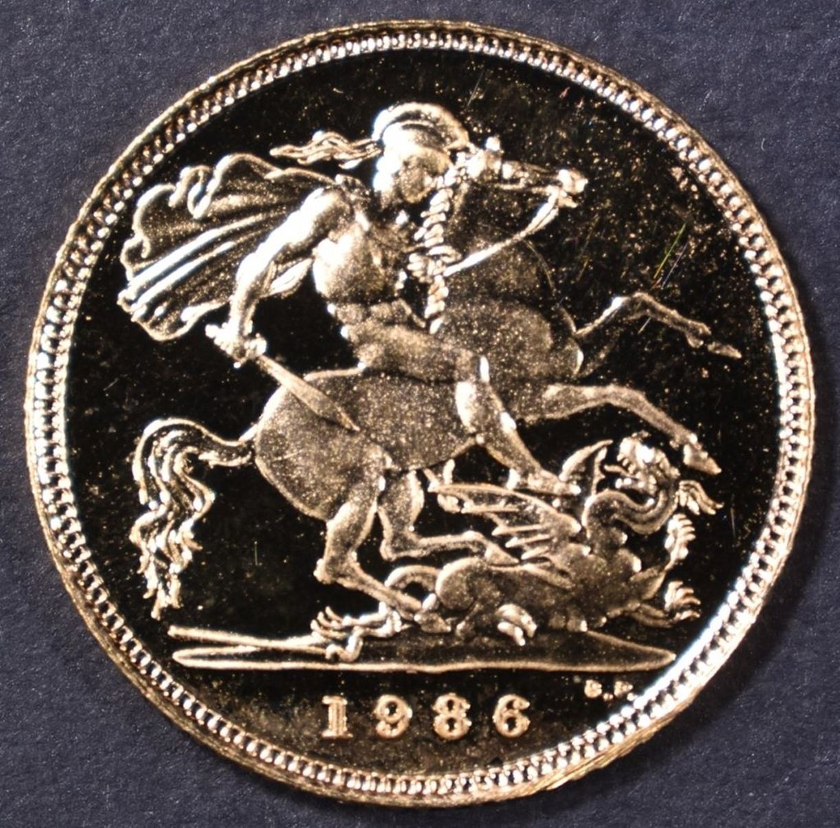 1986 BRITISH GOLD HALF SOVEREIGN