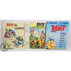 3 ASTERIX BOOKS INCLUDING HARD COVER