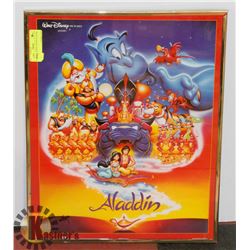 DISNEY ALADDIN POSTER IN FRAME