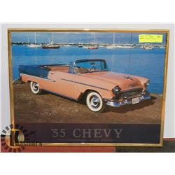 1955 PINK CHEVY POSTER