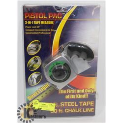 NEW PISTOL PAC 3-1 TAPE MEASURE.