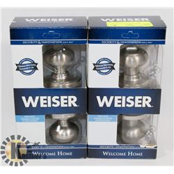 LOT OF 2 WEISER KEY LOCK DOOR HANDLES.