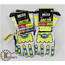 2 PAIR BOB DALE GLOVE ARC TEK, CUT RESISTANT