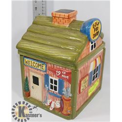 GOLF PRO SHOP CERAMIC COOKIE/TREAT JAR.