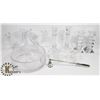 LOT OF ASSORTED CRYSTAL/GLASS CANDLE HOLDERS