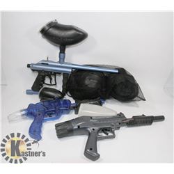 BOX WITH 3 PAINT BALL GUNS