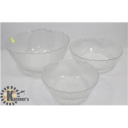 3PC LEAF THEME SERVING BOWL SET