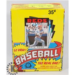 BOX OF OPEECHEE 1986 BASEBALL PICTURE CARD BUBBLE