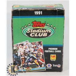 BOX OF TOPPS 1991 STADIUM CLUB PREMIUM FOOTBALL