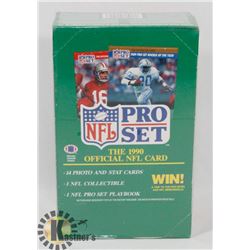 BOX OF NFL PROSET 1990 THE OFFICIAL NFL CARD PACKS