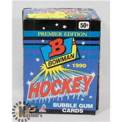 BOX OF 1990 BOWMAN PREMIER EDITION HOCKEY BUBBLE