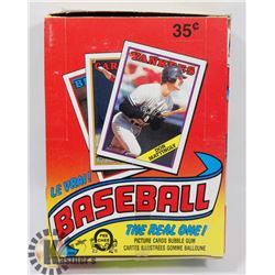BOX OF OPEECHEE 1988 BASEBALL PICTURE CARD BUBBLE