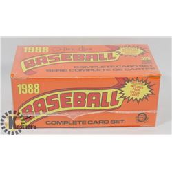 BOX OF 1988 OPEECHEE BASEBALL COMPLETE CARD SET.