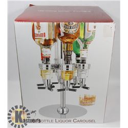 NEW 6 BOTTLE LIQUOR CAROUSEL