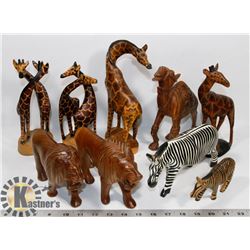 LARGE DISPLAY OF WOODEN SAFARI