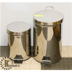 LOT OF 2 GARBAGE CANS