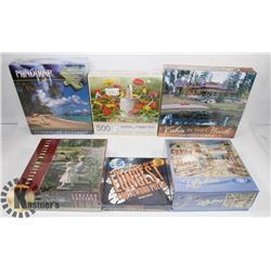 FLAT OF 6 SEALED PUZZLES VARIETY