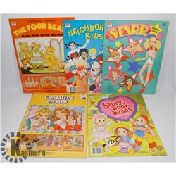 VINTAGE SET OF 5 "WHITMAN 1980'S PAPER