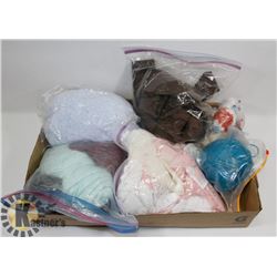 LOT OF ASSORTED WOOL AND LACE TRIM