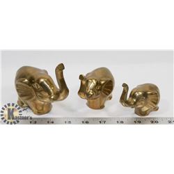SOLID BRASS ELEPHANT FAMILY