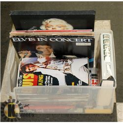 4 ELVIS RECORDS, 5 ELVIS CALENDARS, 1990'S AND