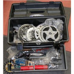 TOOL BOX FULL OF BICYCLE TOOLS.