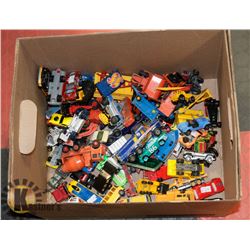 CONTAINER FULL OF OLD TOY CARS.