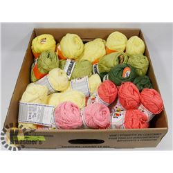 FLAT OF MEXICAN CROCHET COTTON-21 BALLS ASSORTED