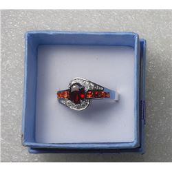 15)  WHITE GOLD FILLED LAB CREATED OVAL