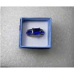 14)  GOLD FILLED CZ SAPPHIRE RING