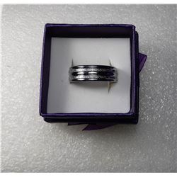 13)  FROSTED STAINLESS STEEL ETERNITY