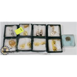 BUNDLE OF 9 ASSORTED REPLICA BRAND NAME EARRINGS