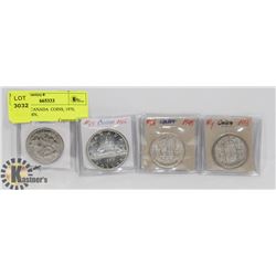 LOT OF 4 CANADA  COINS, 1970, 1965-$1 COIN,