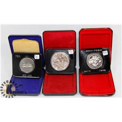 LOT OF 3 CANADA $1 COINS, 1970, 1978, 1973