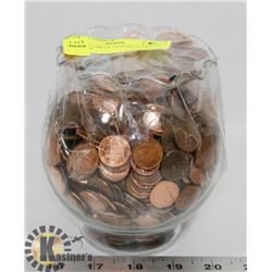 VINTAGE JAR OF PENNIES VARIETY OF YEARS