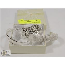 3 NEW  WOMEN'S BANGLES, SILVER PLATED